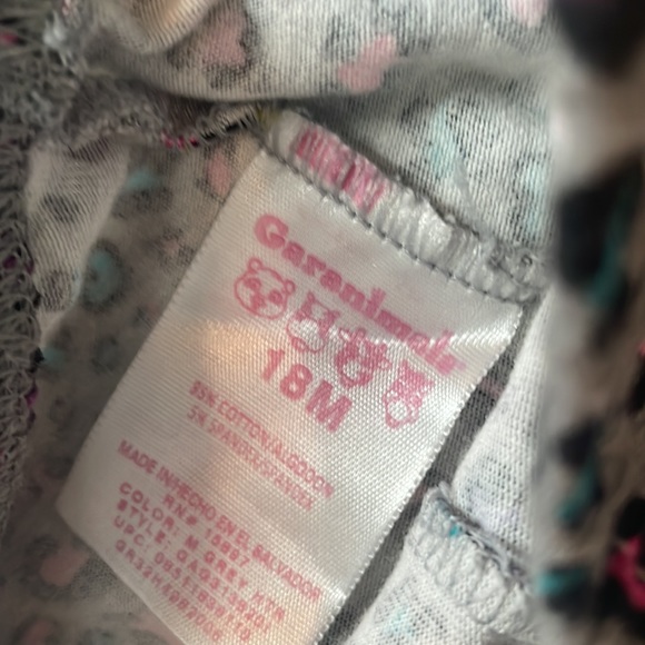 Garanimals 3 pc Animal print leggings & black long sleeve top baby girls 18 M - Picture 16 of 16